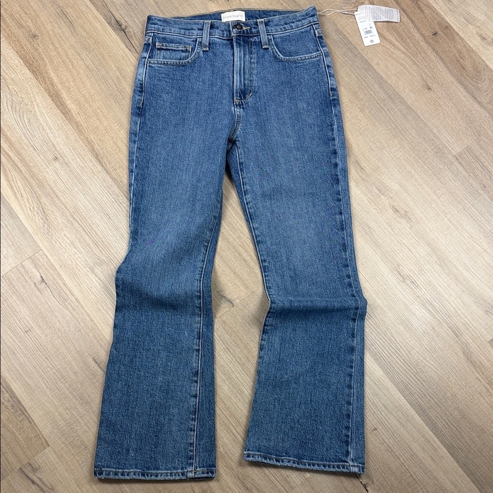Favorite Daughter Erin High Rise Crop Bootcut Jeans Medium Wash NWT Size 23